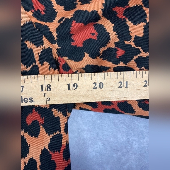 J.Crew Women’s Dress Brown Red Leopard Print Straight Stretch Lined Midi size 16 - Picture 8 of 8